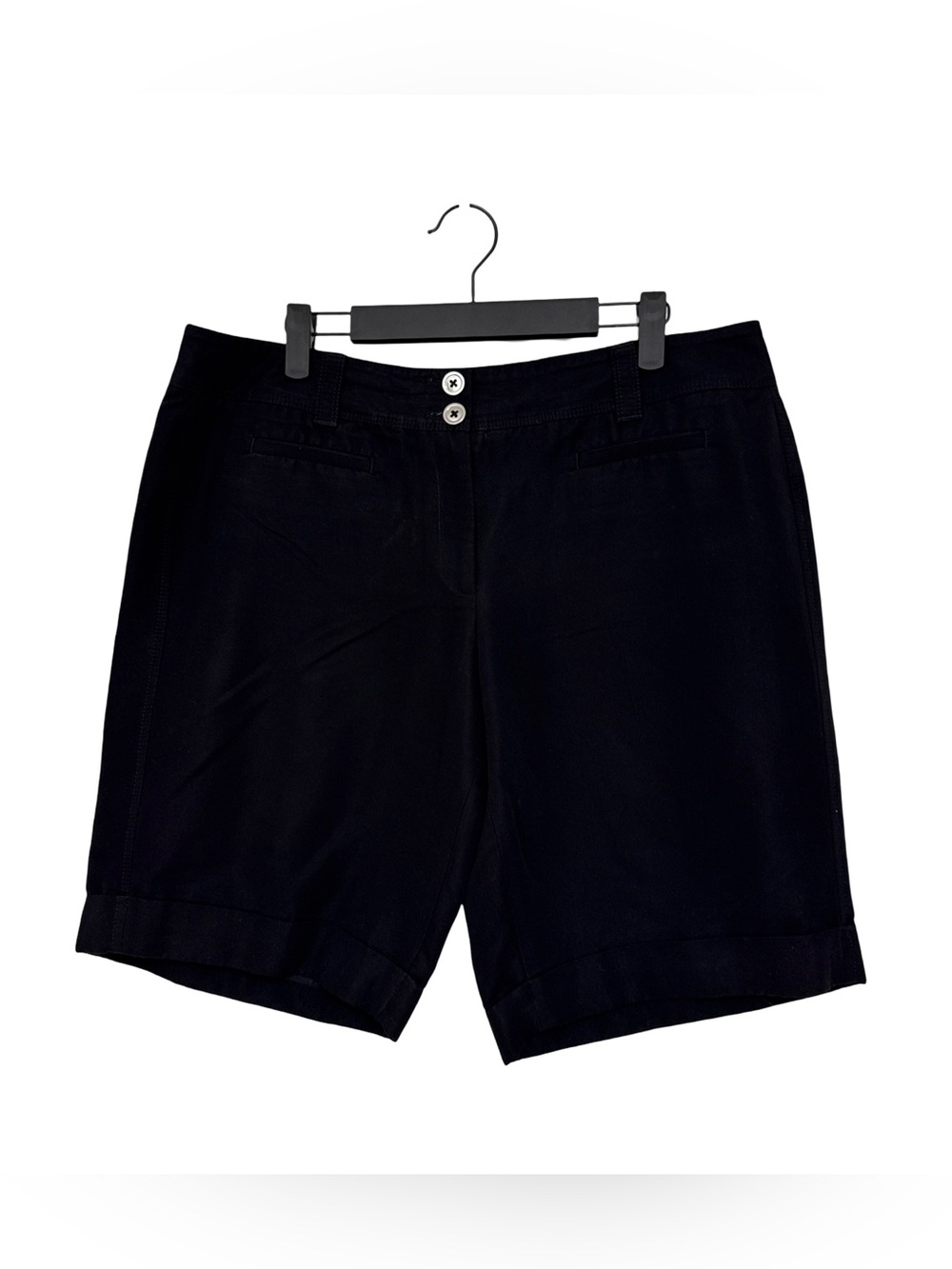 White House Black Market Black Bermuda Dress Shorts Women’s 12